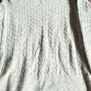 LOFT Light Gray Cable Knit Sweater